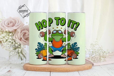 Hop To It! 20oz Tumbler Wrap Sublimation sassyprint 
