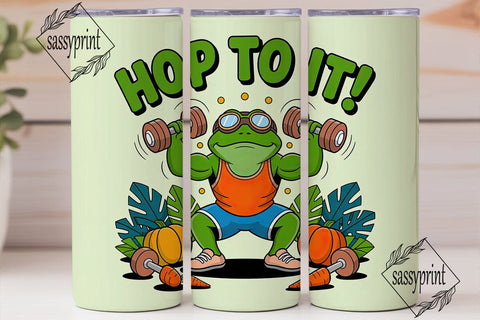 Hop To It! 20oz Tumbler Wrap Sublimation sassyprint 