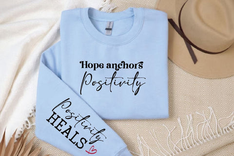 Hope anchors positivity Sleeve SVG Design, Inspirational sleeve SVG, Motivational Sleeve SVG, Positive Sleeve SVG SVG Regulrcrative 