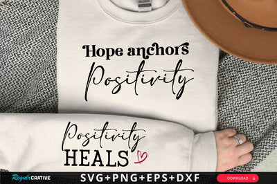 Hope anchors positivity Sleeve SVG Design, Inspirational sleeve SVG, Motivational Sleeve SVG, Positive Sleeve SVG SVG Regulrcrative 