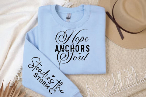 Hope Anchors Soul Sleeve SVG Design, Christian Sleeve SVG, Faith SVG Design, Jesus Sleeve SVG SVG Regulrcrative 