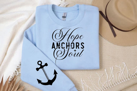 Hope Anchors Soul Sleeve SVG Design, Christian Sleeve SVG, Faith SVG Design, Jesus Sleeve SVG SVG Regulrcrative 