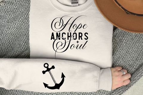 Hope Anchors Soul Sleeve SVG Design, Christian Sleeve SVG, Faith SVG Design, Jesus Sleeve SVG SVG Regulrcrative 