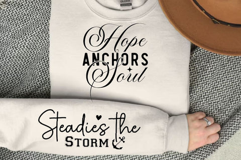 Hope Anchors Soul Sleeve SVG Design, Christian Sleeve SVG, Faith SVG Design, Jesus Sleeve SVG SVG Regulrcrative 