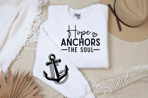 Hope Anchors the Soul Sleeve SVG Design, Christian Sleeve SVG, Faith SVG Design, Jesus Sleeve SVG SVG Regulrcrative 