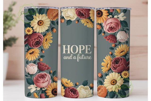 Hope and a Future Tumbler Wrap Sublimation PixelChick 