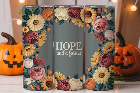 Hope and a Future Tumbler Wrap Sublimation PixelChick 
