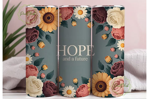 Hope and a Future Tumbler Wrap Sublimation PixelChick 