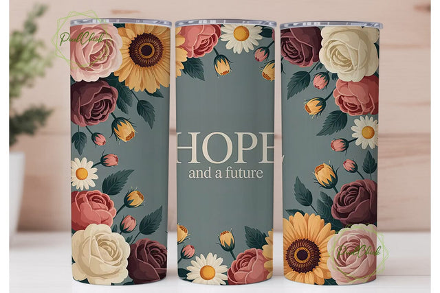 Hope and a Future Tumbler Wrap Sublimation PixelChick 
