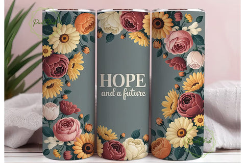 Hope and a Future Tumbler Wrap Sublimation PixelChick 