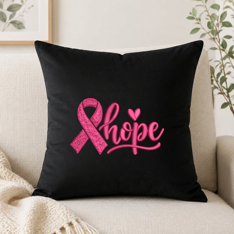 Hope Breast Cancer Ribbon Embroidery Design – Pink Ribbon Hope Machine Embroidery File, Breast Cancer Awareness Design Embroidery/Applique DESIGNS PatternFeed8 