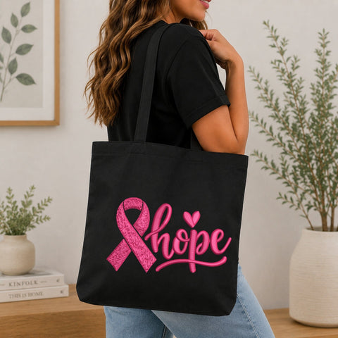 Hope Breast Cancer Ribbon Embroidery Design – Pink Ribbon Hope Machine Embroidery File, Breast Cancer Awareness Design Embroidery/Applique DESIGNS PatternFeed8 