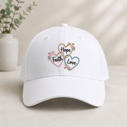 Hope Faith Love Hearts Machine Embroidery Design – Floral Christian Inspirational Embroidery File Embroidery/Applique DESIGNS PatternFeed8 