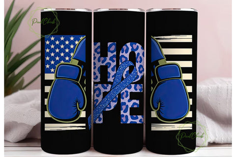 Hope Fight Awareness 20oz Tumbler Wrap Sublimation PixelChick 