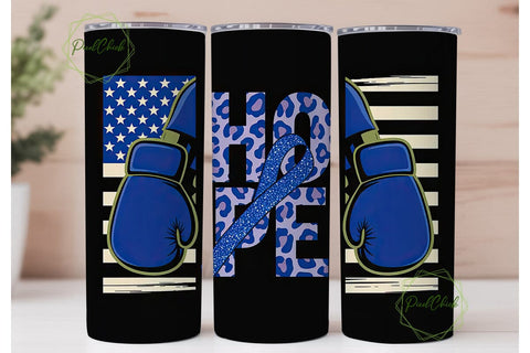 Hope Fight Awareness 20oz Tumbler Wrap Sublimation PixelChick 