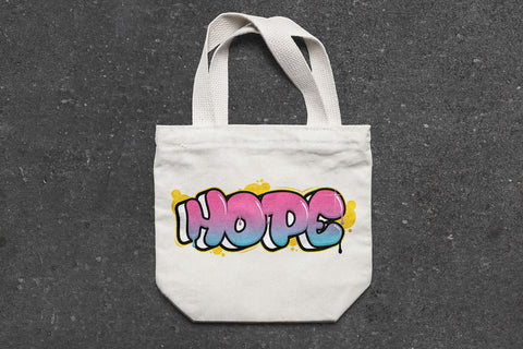 HOPE Graffiti in Pink Pastel Gradient SVG Mozzatype 