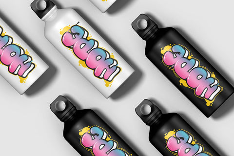 HOPE Graffiti in Pink Pastel Gradient SVG Mozzatype 