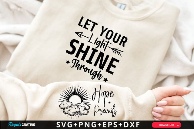 Hope Prevails Sleeve SVG Design, Christian Sleeve SVG, Faith SVG Design, Jesus Sleeve SVG SVG Regulrcrative 