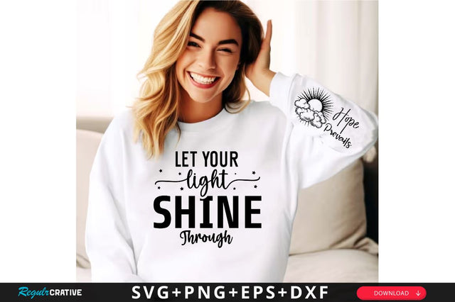 Hope Prevails Sleeve SVG Design, Inspirational sleeve SVG, Motivational Sleeve SVG Design, Positive Sleeve SVG SVG Regulrcrative 