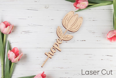 Hope sign svg, Tulip flowers laser cut template SVG AnastasiyaArtDesign 