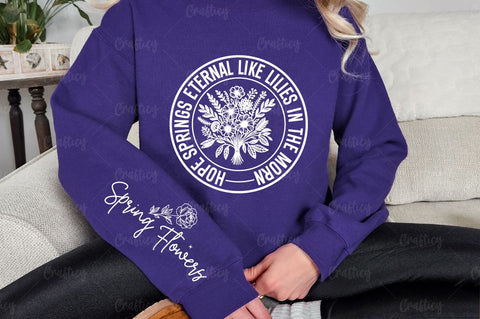Hope springs eternal like lilies in the morn Sleeve SVG Design SVG Designangry 