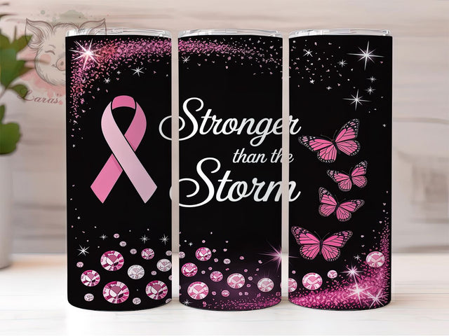 Hope & Strength Cancer Survivor Tumbler, Pink Ribbon Tumbler, Awareness Support Cup, Survivor Strong Present, Fighter Gift Design, Hope Ribbon Cup, Sublimation Template Sublimation Lara' s Designs 