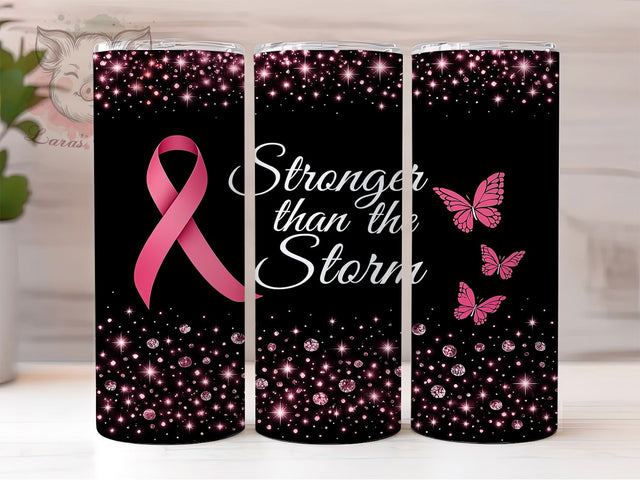 Hope & Strength Cancer Survivor Tumbler, Pink Ribbon Tumbler, Awareness Support Cup, Survivor Strong Present, Fighter Gift Design, Hope Ribbon Cup, Sublimation Template Sublimation Lara' s Designs 