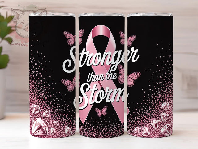 Hope & Strength Cancer Survivor Tumbler, Pink Ribbon Tumbler, Awareness Support Cup, Survivor Strong Present, Fighter Gift Design, Hope Ribbon Cup, Sublimation Template Sublimation Lara' s Designs 