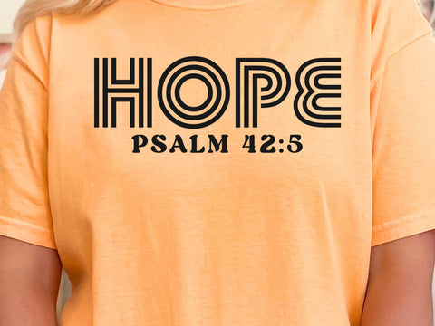Hope Svg Png, Inspirational Svg, Bible Verse Svg, Psalm 42:5 Svg, Jesus Svg, Church Svg Shirt Design, Scripture Svg, Faith Svg Religious Svg SVG DesignDestine 