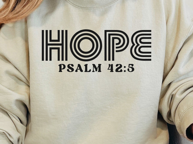 Hope Svg Png, Inspirational Svg, Bible Verse Svg, Psalm 42:5 Svg, Jesus Svg, Church Svg Shirt Design, Scripture Svg, Faith Svg Religious Svg SVG DesignDestine 