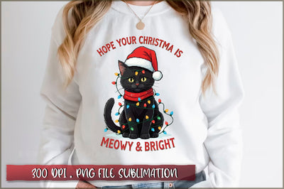 Hope your christmas is meowy and bright Sublimation Sublimation Shetara Begum 
