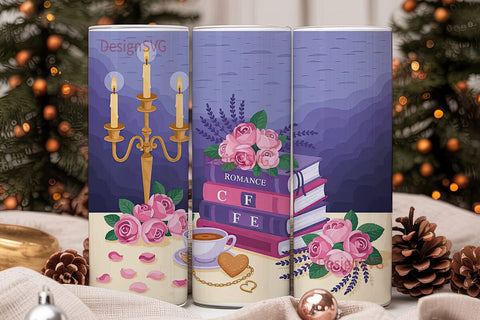 Hopelessly Bookish 20oz Tumbler Wrap Sublimation DesignSVG 