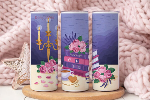 Hopelessly Bookish 20oz Tumbler Wrap Sublimation DesignSVG 