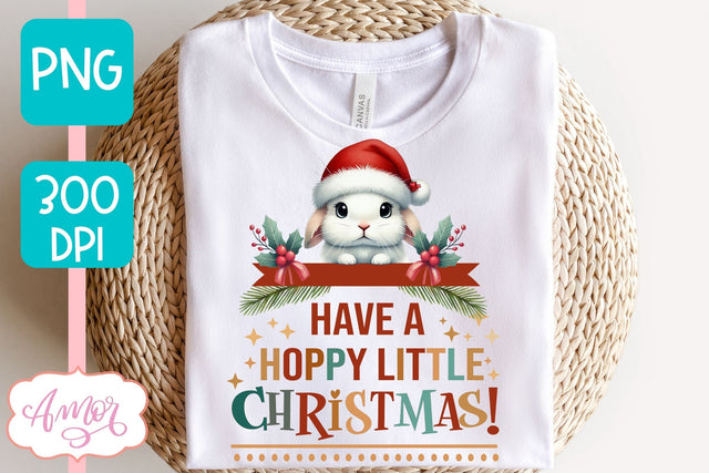 Hoppy Christmas PNG | Bunny lover sublimation design Sublimation Amorclipart 