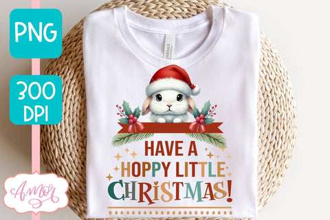Hoppy Christmas PNG | Bunny lover sublimation design Sublimation Amorclipart 