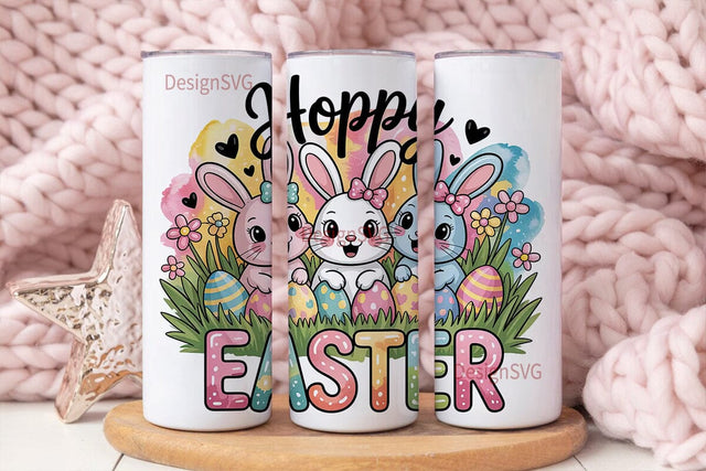 Hoppy Easter Bunny 20oz Tumbler Wrap Sublimation DesignSVG 