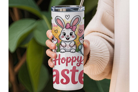 Hoppy Easter Bunny 20oz Tumbler Wrap Sublimation DesignSVG 