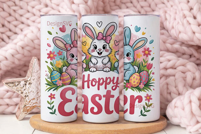 Hoppy Easter Bunny 20oz Tumbler Wrap Sublimation DesignSVG 