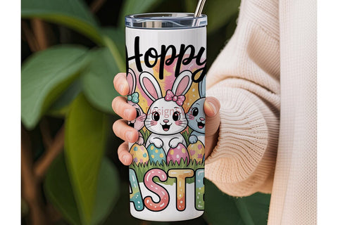 Hoppy Easter Bunny 20oz Tumbler Wrap Sublimation DesignSVG 