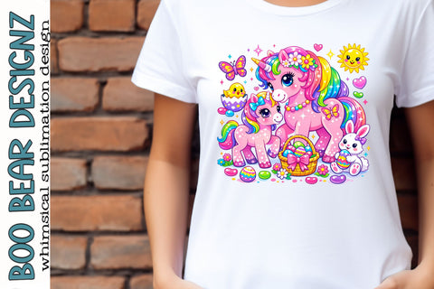 Hoppy Easter Pony Parade Clipart Bundle Sublimation Boo Bear Designz 