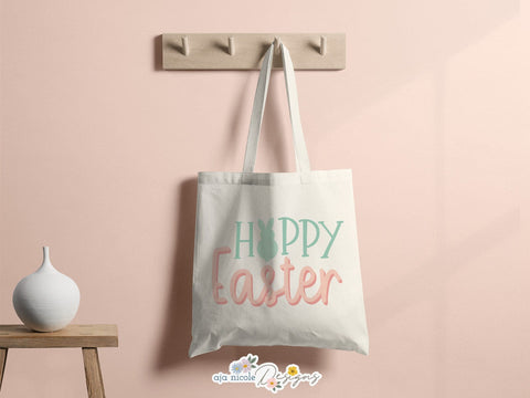 Hoppy Easter SVG – Cute Bunny Easter Cut File for DIY Crafts SVG Aja Nicole Designs 