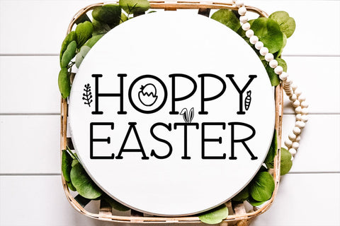 Hoppy Easter SVG I Easter Door Sign SVG I Easter Sign SVG SVG Happy Printables Club 