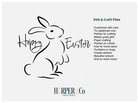 Hoppy Easter SVG PNG Cut EPS File SVG HarperNCo 