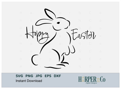 Hoppy Easter SVG PNG Cut EPS File SVG HarperNCo 