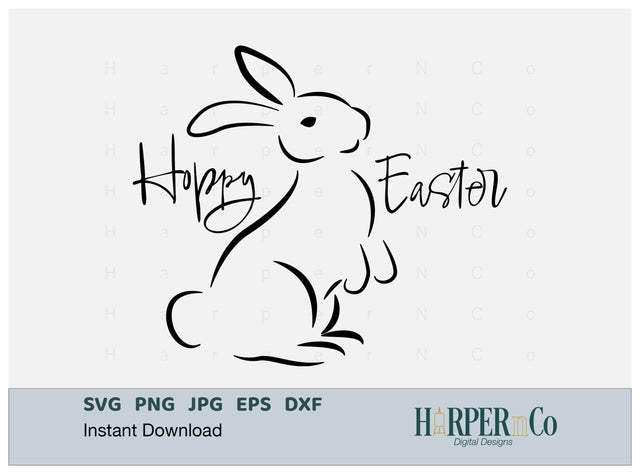 Hoppy Easter SVG PNG Cut EPS File SVG HarperNCo 