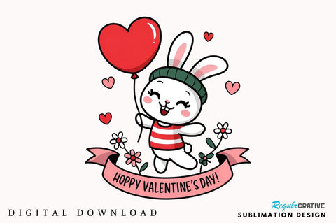 Hoppy Valentines Day Sublimation Design Sublimation Regulrcrative 