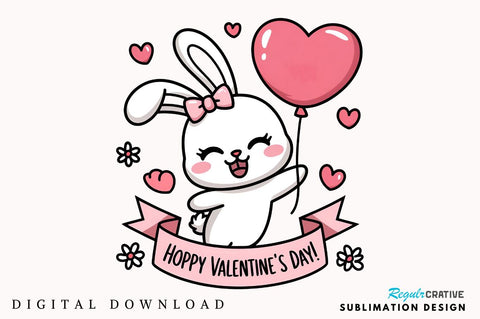 Hoppy Valentines Day Sublimation Design Sublimation Regulrcrative 