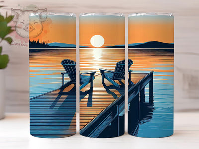 Horizon 20oz Tumbler Png, Straight & Tapered Tumbler Png, Lake Life Tumbler Png, Digital Download PNG Sublimation Lara' s Designs 