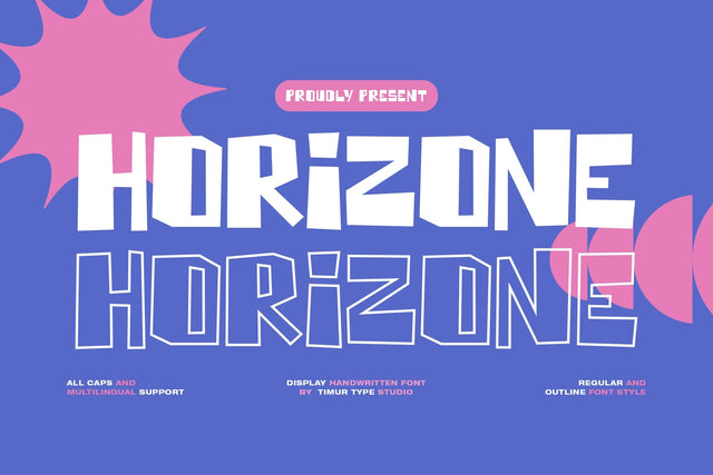 Horizone - Display Handwritten Font Font Timur type 