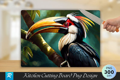 Hornbill Background Cutting Board Sublimation Regulrcrative 